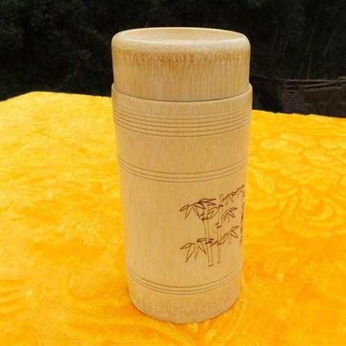 茶杯杯子螺纹竹子带盖竹制品工艺品茶杯